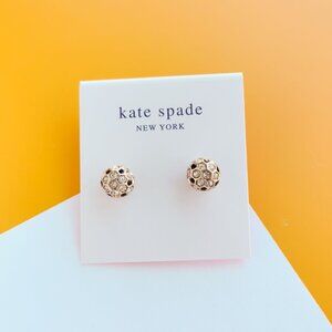 On The Ball Gold Black Multi Stud Earrings by Kate Spade